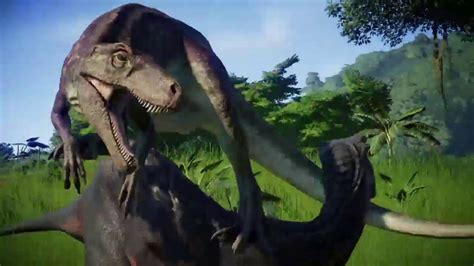 Jurassic World Evolution Herrerasaurus Vs Indoraptor Youtube