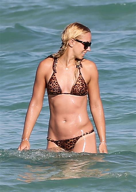 Sabine Lisicki Wearing A Bikini On The Beach In Miami