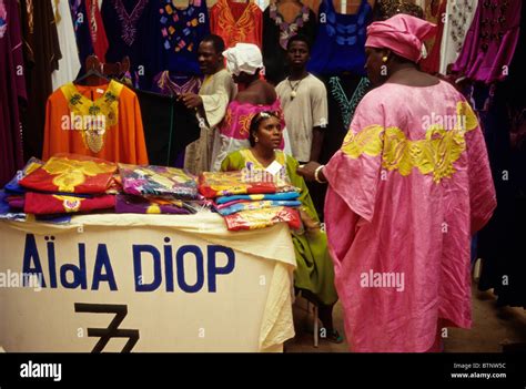 Ouagadougou Burkina Faso Womens Clothing Designer Selling Her Stock