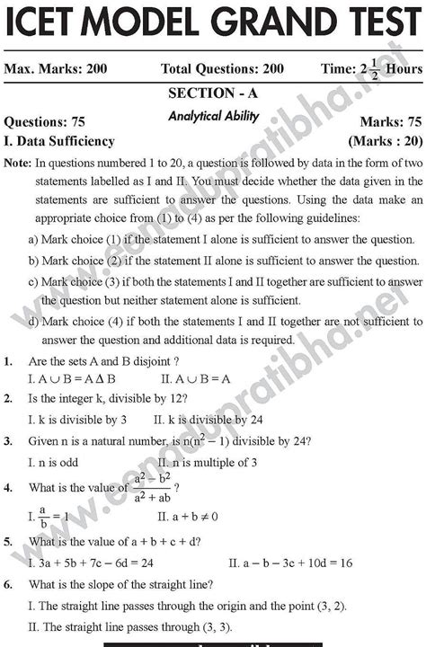 The major topics taught under this course include algebra, calculus, differential equations and differential geometry along with statistics and functions of several variables, limit and continuity of functions of two variables, chain rule for one and two independent parameters, directional derivatives. ICET Model Papers For MBA - 2019 2020 2021 Student Forum