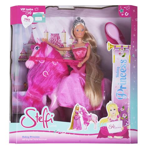 Steffi Love Riding Princess Doll Horse Ride Gallop Pink Hair Girls Toy
