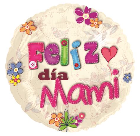 Globo 18″ Feliz Día Mami 114506 Flores Con Mensaje