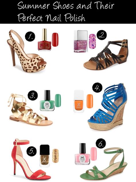 perfect summer shoes and nail polish pairings sunny days and starry nights