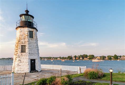 Newport Harbor Goat Island Lighthouse Newport Rhode Island