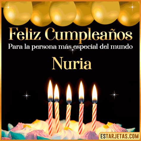 Feliz Cumpleaños Nuria Imágenes  Tarjetas Y Mensajes