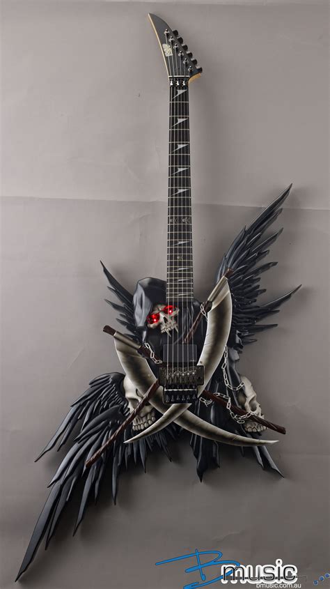 Esp Vampire Angel Guitar Art Custom Guitars Guitar Design