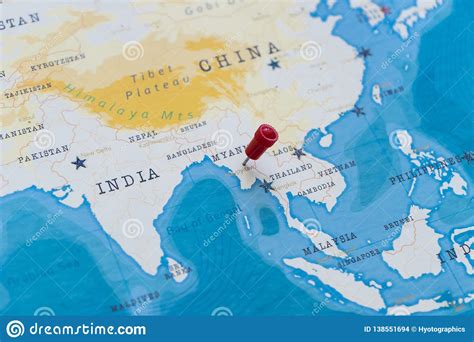 A Pin On Naypyitaw Myanmar Burma In The World Map Stock Photo Image