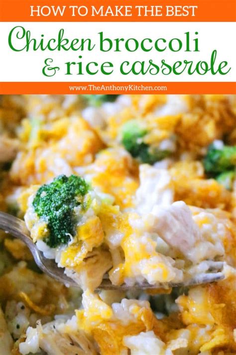 Season the chicken with salt and pepper. Chicken Broccoli Rice Casserole Recipe | The Anthony Kitchen