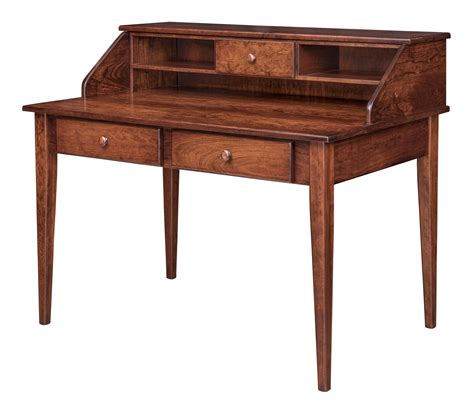 Shaker Paymaster Desk Amish Solid Wood Desks Kvadro Furniture