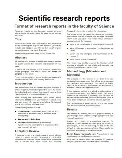 Free 10 Scientific Research Report Templates In Pdf Ms Word