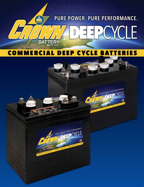 Crown Gc2h Cr 260 6v 260ah Golf Cart Battery Battery Hub Inc