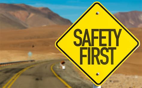 Adworld signages offers a wide range of safety signs will cover from warnings to information & instructional signs. Safety First sign on desert road - MDLT