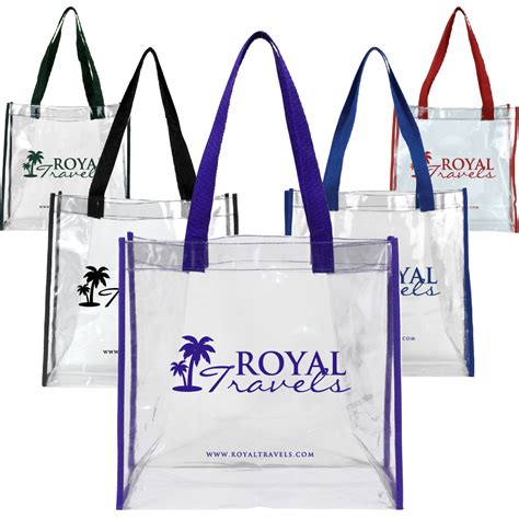 Personalized Clear Pvc Stadium Tote Bags Iv926 Discountmugs