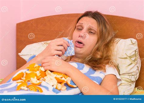 Young Girl Coughing Heavily Stock Image Image Of Acute Quarantine
