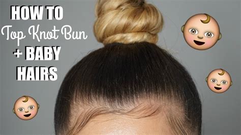 I had to cut a couple of them out but rather not use my lo (little one) has been getting knots in the back of her hair. HOW TO: SLEEK TOP KNOT BUN + BABY HAIRS - YouTube
