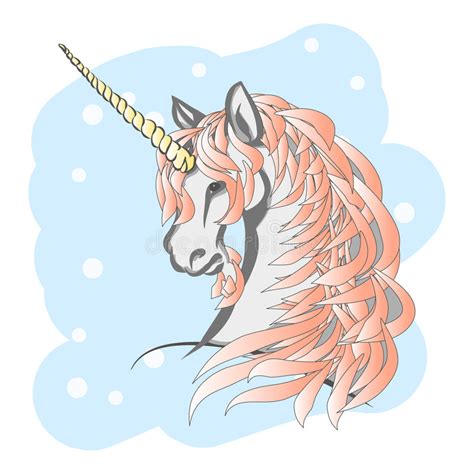 Winter Unicorn With Pink Mane Stock Vector Illustration Of Color