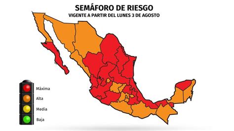 Semáforo estatal de riesgo epidemiológico. Semáforo epidemiológico en México: cuáles estados están en ...