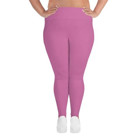 Aso Light Pink Womens Elastic Comfy Plus Size Leggings Yoga Pants M