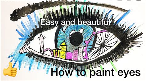 How To Paint Abstract Eyes Abstract Water Colour Eye Youtube
