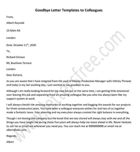 Funny Farewell Letters To Coworkers
