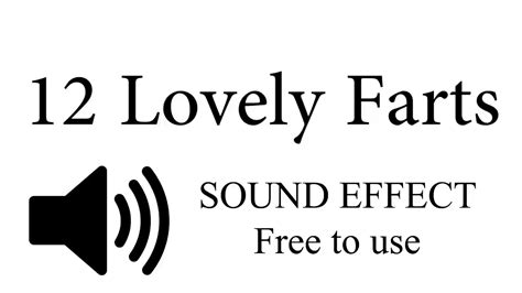 12 Lovely Fart Sound Effects Youtube