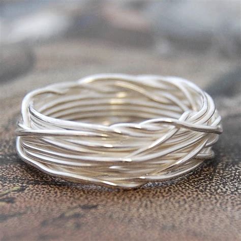 Sterling Silver Interwoven Wire Ring By Otis Jaxon Silver Jewellery