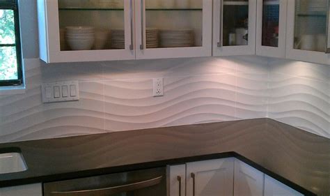 All wall tile & backsplash tile. Kitchen Backsplash - Wave Panel Tile - Contemporary ...