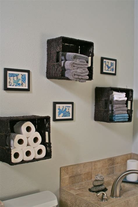 If your bathroom is small, walls are the best place to store whatever you have, it'll save the actual floor space. Treasured Tidbits by Tina » 18 Alternative Bathroom ...