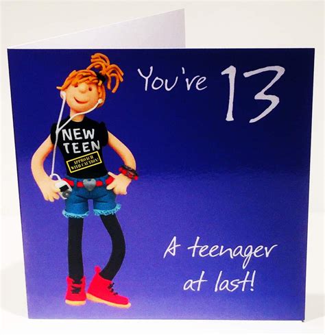 Buy Girls 13th Birthday Greeting Card One Lump Or Two Range Holy Mackerel Cards Online At