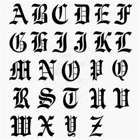 Old German Font Alphabet