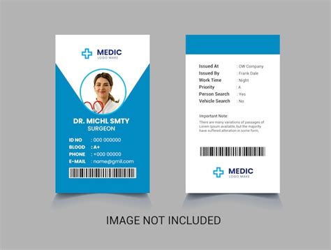 Premium Vector Hospital Doctor Id Card Design