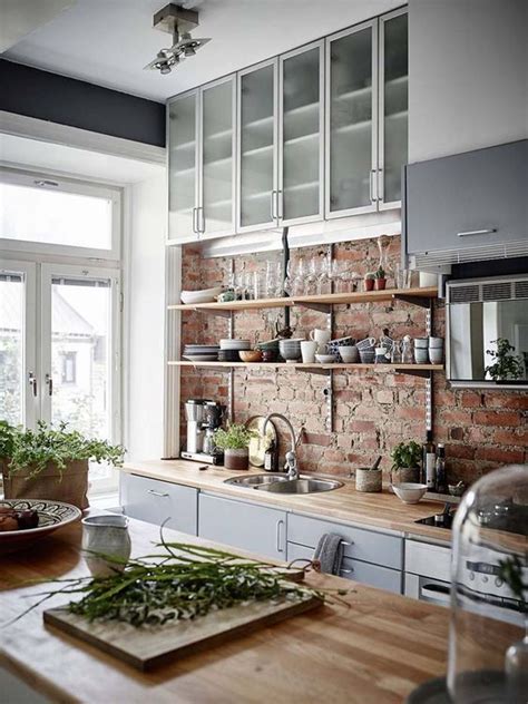 30 Super Practical And Really Stylish Brick Kitchen Backsplashes Digsdigs