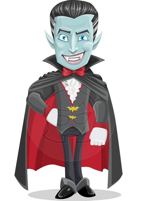 Halloween Vampire Vector Cartoon Character Graphicmama Vampire