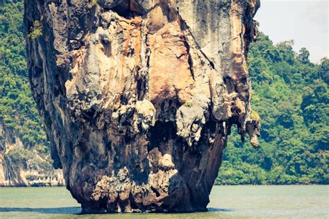 Ko Tapu Rock On James Bond Island Phang Nga Bay In Thailand Stock