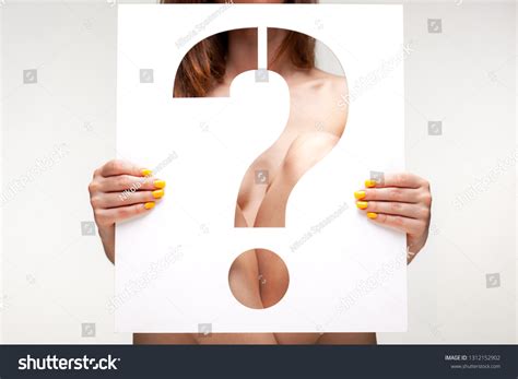 Sexy Nude Girl Holding Question Mark Stock Photo 1312152902 Shutterstock