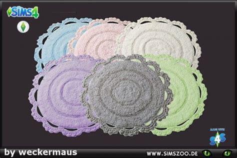Blackys Sims 4 Zoo Provencal Round Rug By Weckermaus • Sims 4