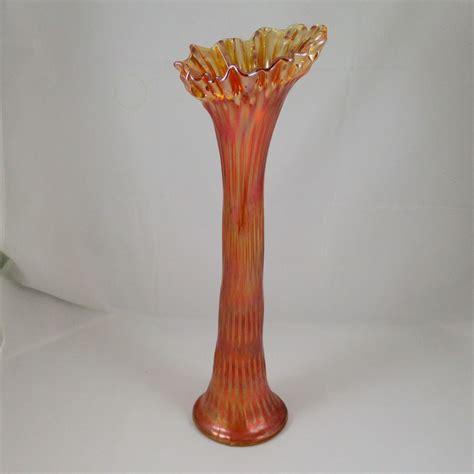 Fenton White Opalescent Swung Vase ~ Fenton Glass Vase ~ Fenton Tall Glass Vase ~ Fenton Swung