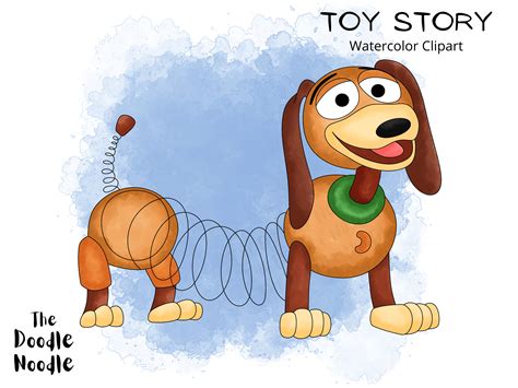 Slinky Dog Toy Story Imágenes Prediseñadas De Acuarela Etsy México