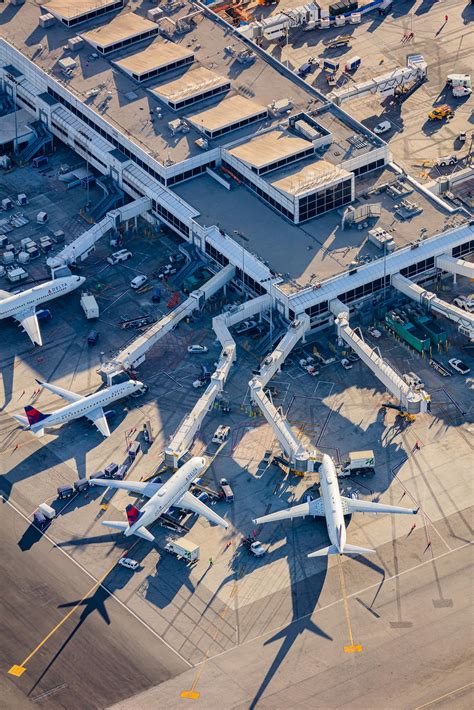Delta Terminal Los Angeles International Airport Lax Aerial Phot Toby