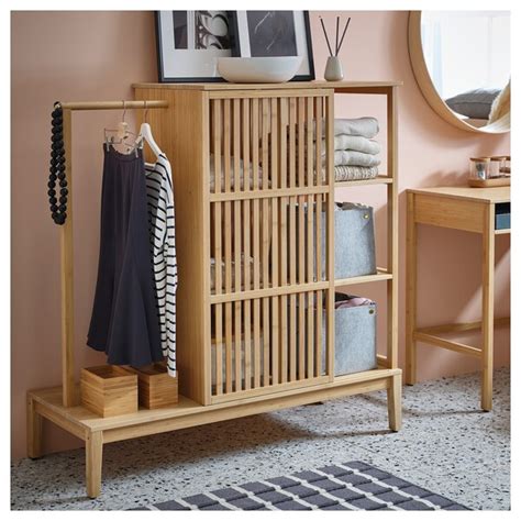 We did not find results for: NORDKISA Open wardrobe with sliding door - bamboo - IKEA