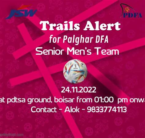 Palghar Dfa Senior Mens Team Trials Sports Football Trials India