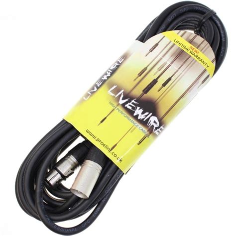 Livewire 6m Xlr Microphone Cable Balanced Male To Female Xlr Mic Lead