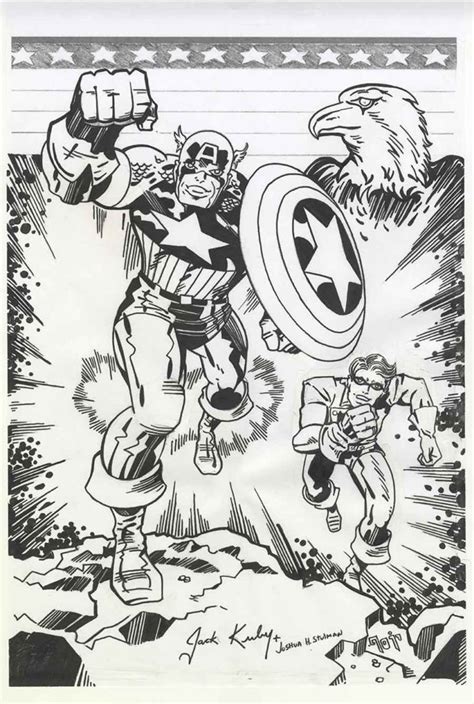 New Jack Kirby Captain America Homage Comic Print By Joshua H Stulman