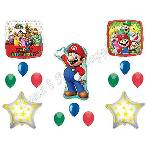 Xl Super Mario Brothers Video Game Birthday Balloons Decoration