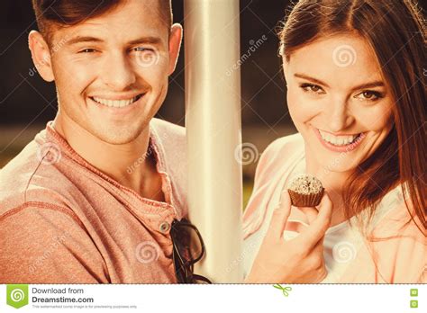 couple on date with cupcake stock image image of cupcake happiness 71477469