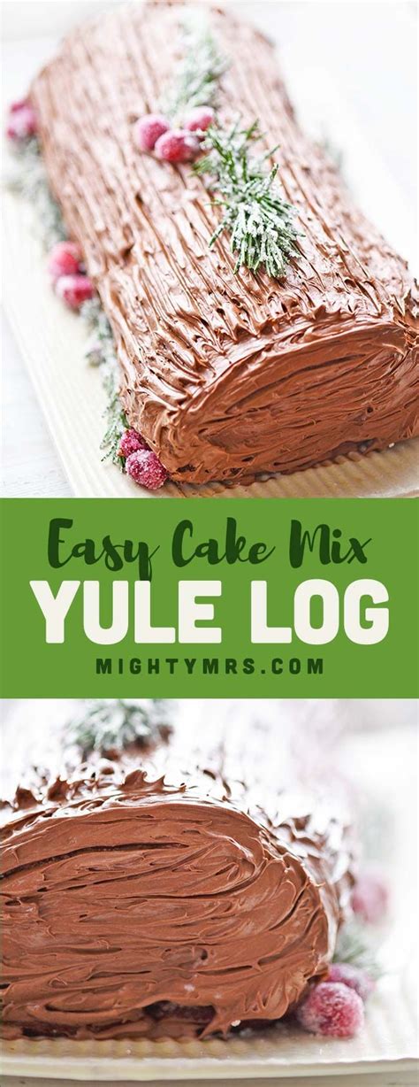 Easy Yule Log Recipe Using Cake Mix Mighty Mrs Super Easy Recipes