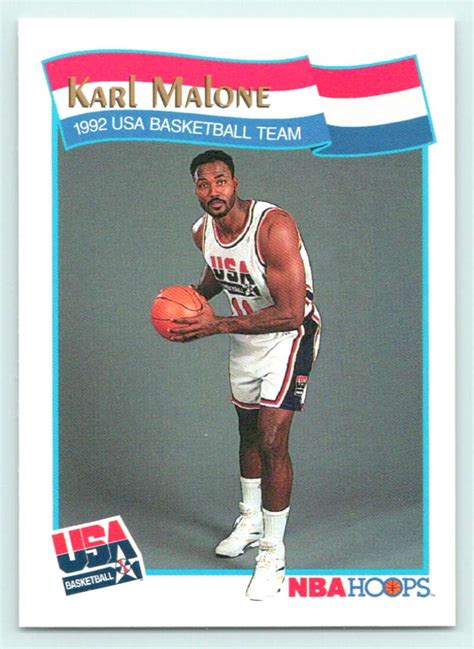 1991 92 Hoops Mcdonalds 56 Karl Malone Usa Dream Team Basketball Ebay