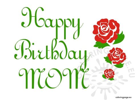 Happy Birthday Mom Clipart Free