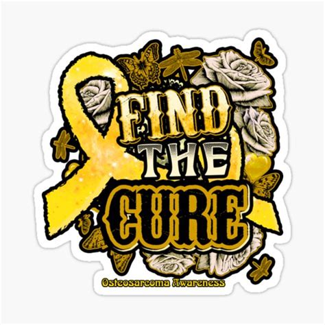 Fight The Cure Osteosarcoma Awareness Gold Ribbon And Roses Supporting