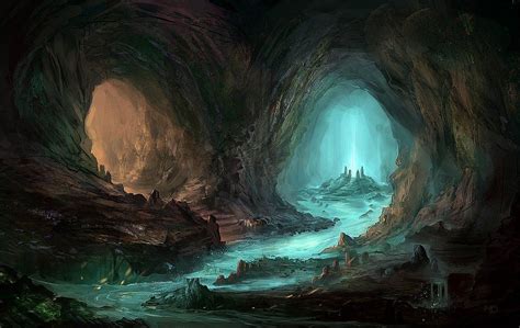 Cave By Nele Diel On Deviantart Fantasy Landscape Fantasy